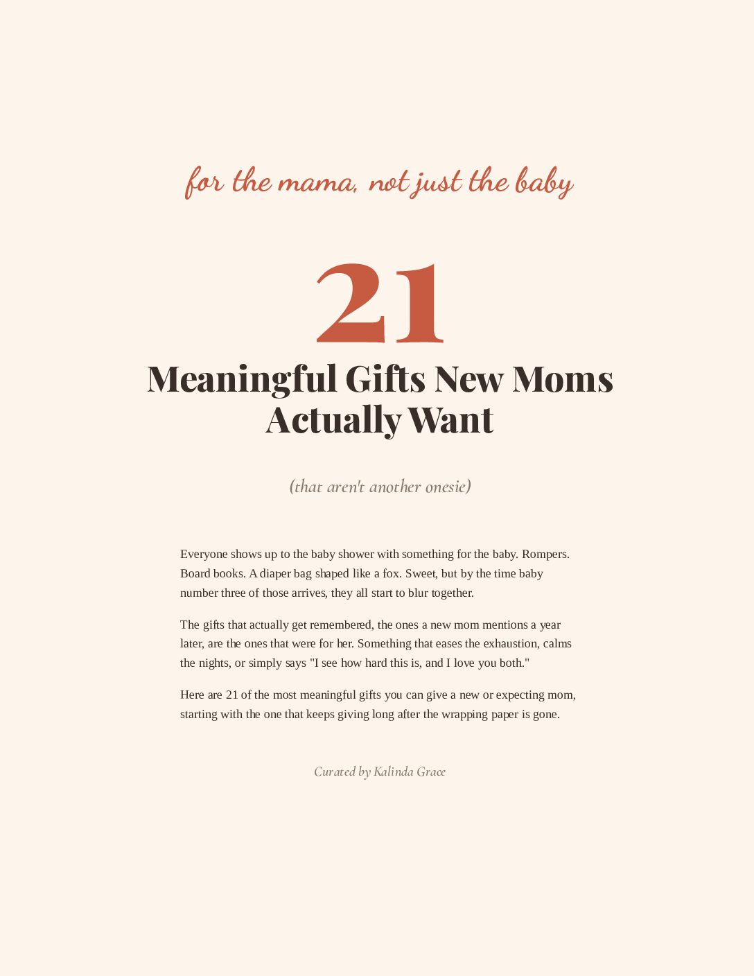 21 Meaningful Gifts New Moms Actually Want (That Aren’t Another Onesie)